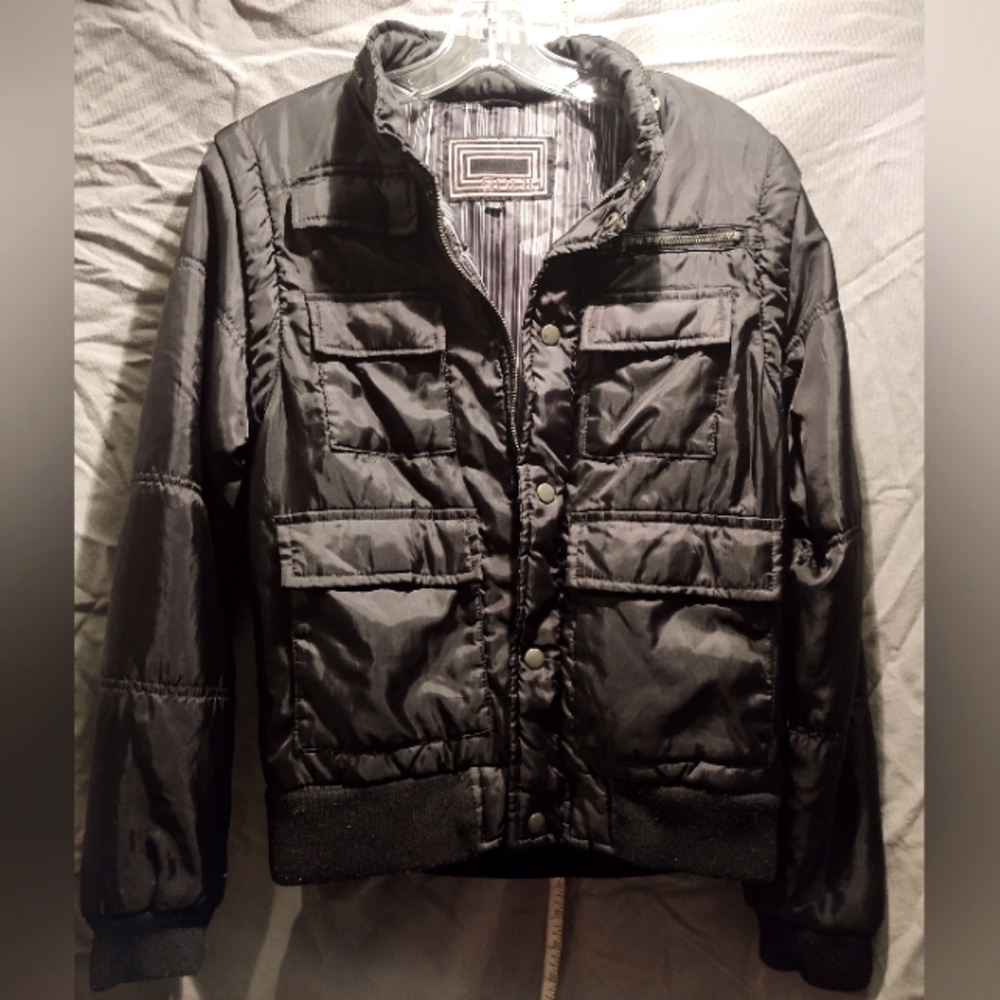 Sarin XS transforming winter JACKET/VEST. Vintage Hot topic zippers pockets sati